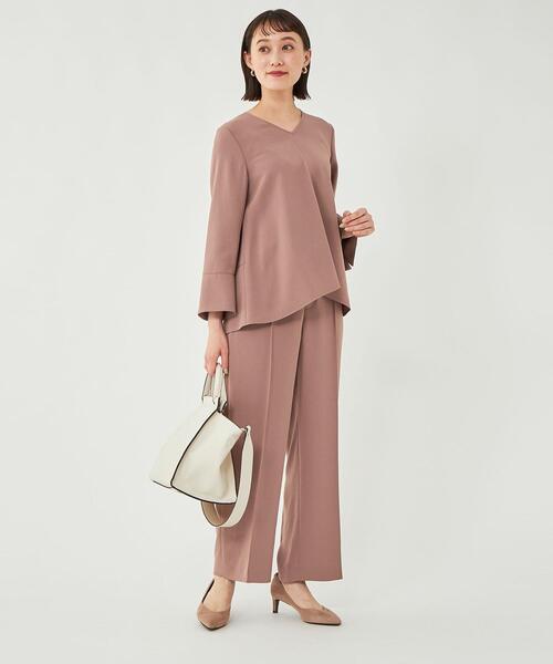 グリーンレーベルリラクシング ラクリモ ◆ノーカラージャケット、ワイドパンツ ユナイテッドアローズ グリーンレーベル リラクシングのワイド