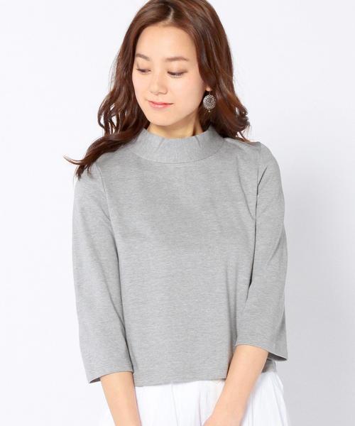 Another Edition（アナザーエディション）の「ポンチハイネックプルオーバー/AEBC C/MD ポンチ HI/N PO◆（Tシャツ/カットソー・レディース・ホワイト/ブラック/グレー・フリー）」の3枚目の写真