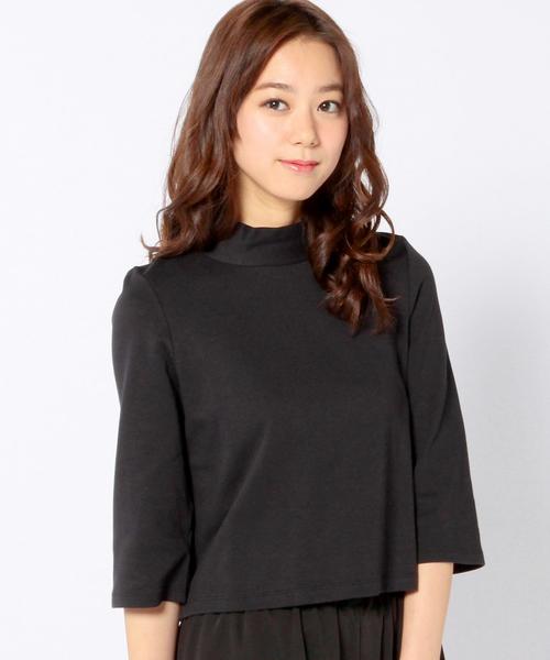 Another Edition（アナザーエディション）の「ポンチハイネックプルオーバー/AEBC C/MD ポンチ HI/N PO◆（Tシャツ/カットソー・レディース・ホワイト/ブラック/グレー・フリー）」の2枚目の写真