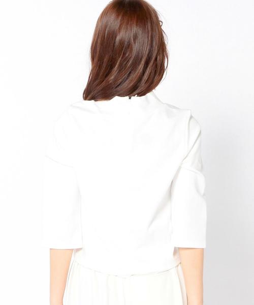 Another Edition（アナザーエディション）の「ポンチハイネックプルオーバー/AEBC C/MD ポンチ HI/N PO◆（Tシャツ/カットソー・レディース・ホワイト/ブラック/グレー・フリー）」の14枚目の写真