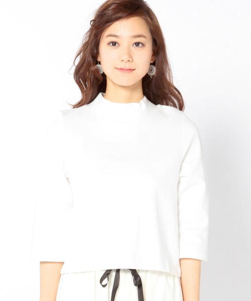 Another Edition（アナザーエディション）の「ポンチハイネックプルオーバー/AEBC C/MD ポンチ HI/N PO◆（Tシャツ/カットソー・レディース・ホワイト/ブラック/グレー・フリー）」の4枚目の写真