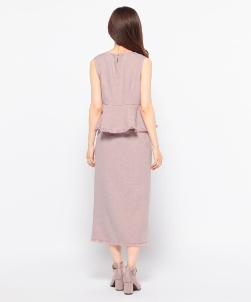 MISCH MASCH(ミッシュマッシュ)の「ぺプラムセットアップ(セットアップ・レディース・ブラウン系その他/ブラック/レッド系その他・MEDIUM/SMALL)」の12枚目の写真