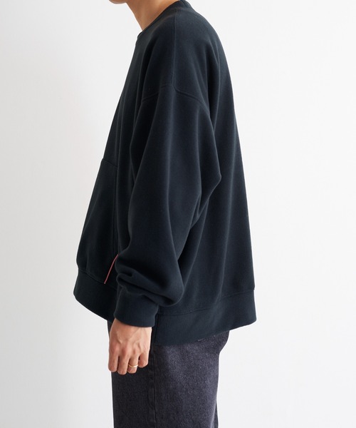 NEONSIGN（ネオンサイン）の「NEONSIGN ネオンサイン / Fleece sweat フリーススウェット トレーナー / N1597（スウェット・メンズ・ライトグレー/ブラック・46/48）」の9枚目の写真