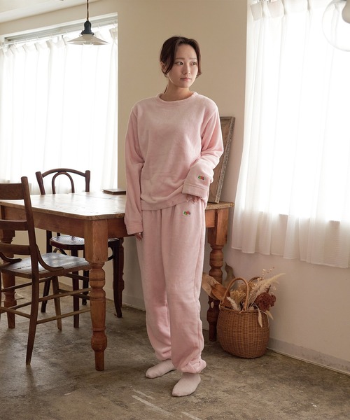 セール】【FRUIT OF THE LOOM】ボアルームウエア 上下セット（クルー