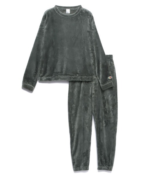 FRUIT OF THE LOOM（フルーツオブザルーム）の「【FRUIT OF THE LOOM】ボアルームウエア 上下セット（クルーネック＆ロングパンツ）（ルームウェア/パジャマ・メンズ・ブラック/ベージュ/ブラウン/グレー/ピンク/モスグリーン・LL/S/M/L）」の18枚目の写真