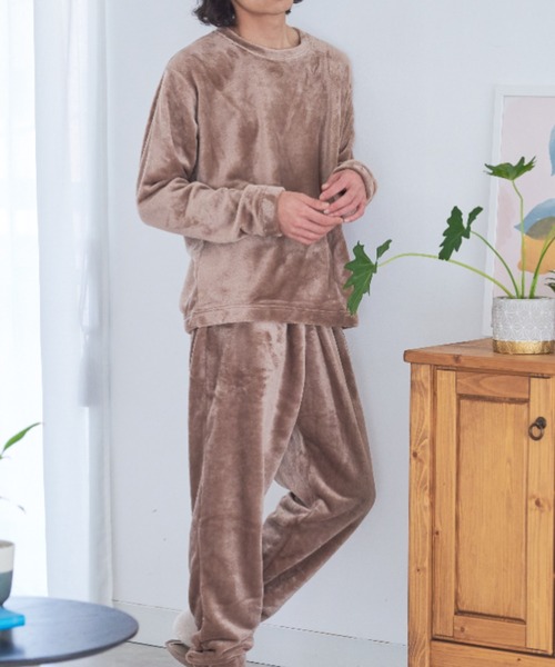 セール】【FRUIT OF THE LOOM】ボアルームウエア 上下セット（クルー