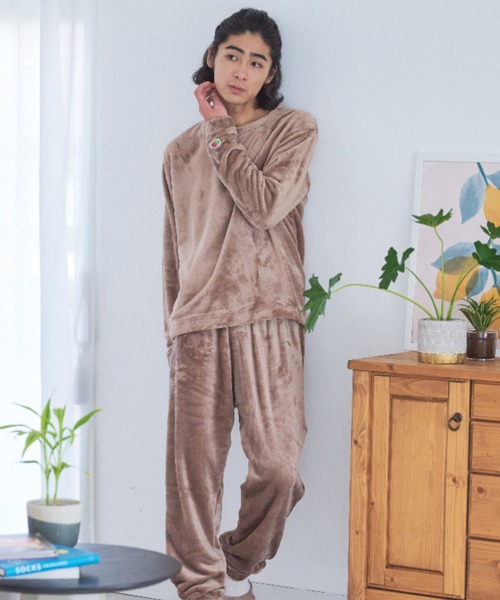 セール】【FRUIT OF THE LOOM】ボアルームウエア 上下セット（クルー
