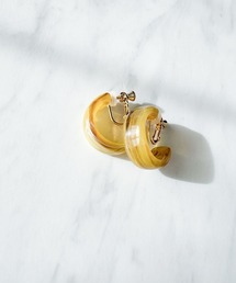 アクリルフープスクリューイヤリング
