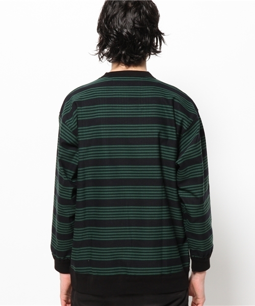 OUTLET（アウトレット）の「【WHO'S WHO gallery】POPボーダー布帛TEE（Tシャツ/カットソー・メンズ・グリーン/レッド・FREE）」の5枚目の写真