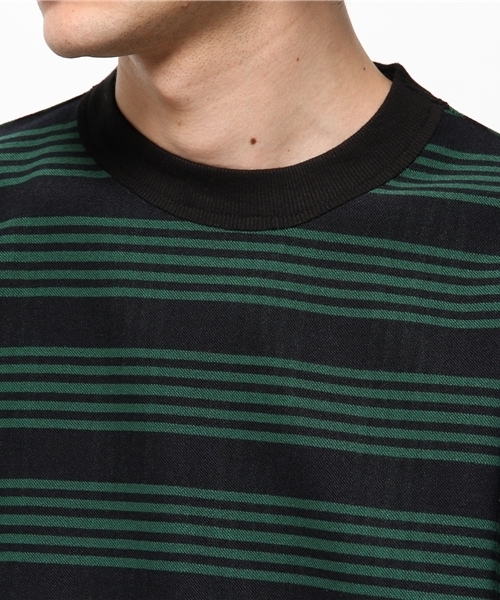 OUTLET（アウトレット）の「【WHO'S WHO gallery】POPボーダー布帛TEE（Tシャツ/カットソー・メンズ・グリーン/レッド・FREE）」の6枚目の写真