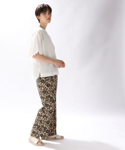 niko and...（ニコアンド）の「コットン袖フリルブラウス（シャツ/ブラウス・レディース・ホワイト/ブラック/グリーン・MEDIUM/LARGE）」の4枚目の写真