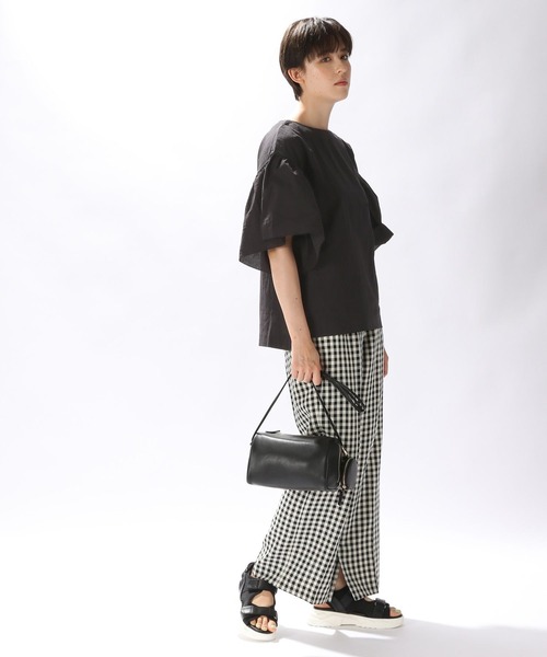 niko and...（ニコアンド）の「コットン袖フリルブラウス（シャツ/ブラウス・レディース・ホワイト/ブラック/グリーン・MEDIUM/LARGE）」の5枚目の写真