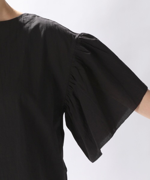 niko and...（ニコアンド）の「コットン袖フリルブラウス（シャツ/ブラウス・レディース・ホワイト/ブラック/グリーン・MEDIUM/LARGE）」の11枚目の写真