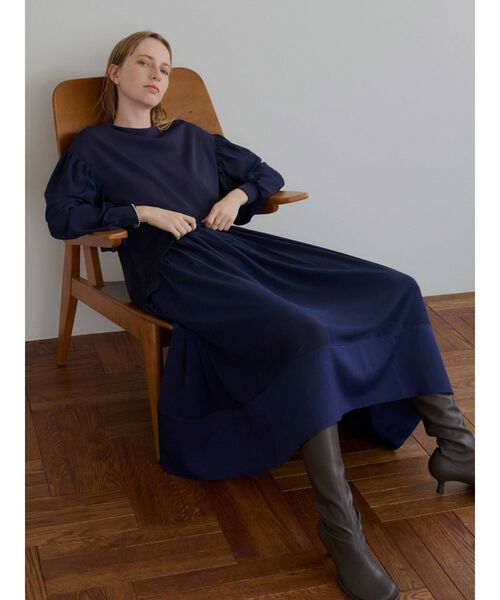 ELENDEEK（エレンディーク）の「シアーコンビニットワンピース