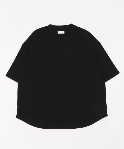 A4A(エーフォーエー)の「A4A/エーフォーエー/強撚糸ラウンドポケットショートスリーブTシャツ(Tシャツ/カットソー・レディース・カーキ/ブラック/ベージュ/ホワイト・M/L)」の3枚目の写真