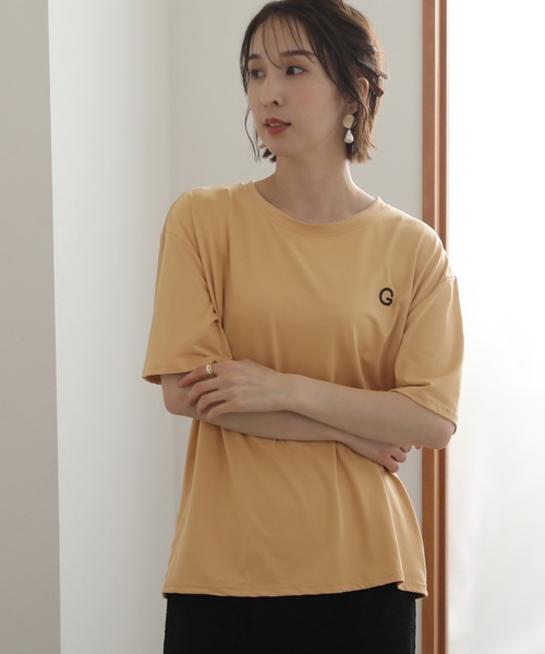 ElegChic(エレグシック)の「BIGロゴTシャツ(Tシャツ/カットソー・レディース・ホワイト系その他2/グレー/ホワイト系その他/ベージュ/ホワイト/カーキ・FREE)」の5枚目の写真