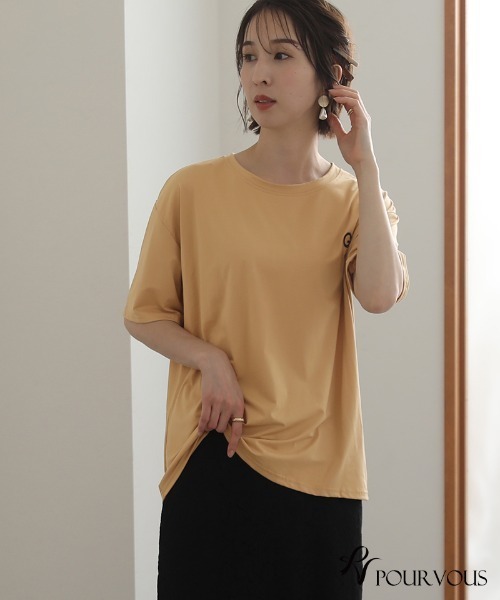 ElegChic(エレグシック)の「BIGロゴTシャツ(Tシャツ/カットソー・レディース・ホワイト系その他2/グレー/ホワイト系その他/ベージュ/ホワイト/カーキ・FREE)」の11枚目の写真