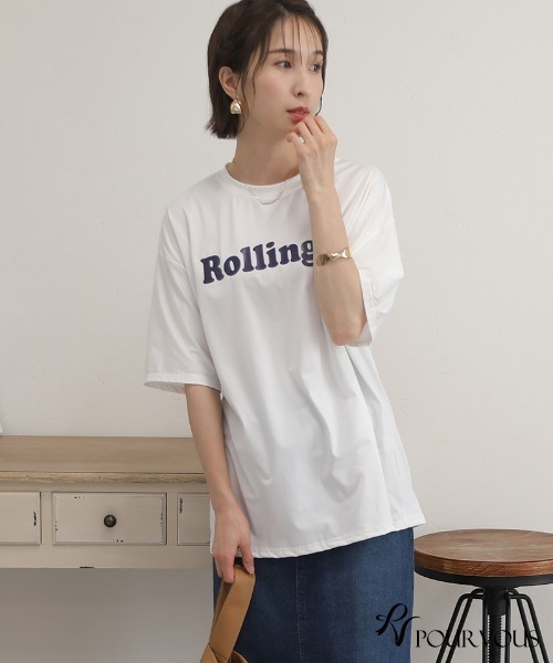 ElegChic(エレグシック)の「BIGロゴTシャツ(Tシャツ/カットソー・レディース・ホワイト系その他2/グレー/ホワイト系その他/ベージュ/ホワイト/カーキ・FREE)」の15枚目の写真