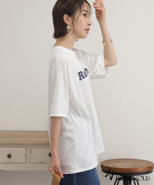 ElegChic(エレグシック)の「BIGロゴTシャツ(Tシャツ/カットソー・レディース・ホワイト系その他2/グレー/ホワイト系その他/ベージュ/ホワイト/カーキ・FREE)」の16枚目の写真