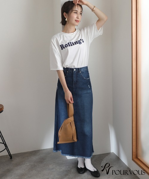 ElegChic(エレグシック)の「BIGロゴTシャツ(Tシャツ/カットソー・レディース・ホワイト系その他2/グレー/ホワイト系その他/ベージュ/ホワイト/カーキ・FREE)」の18枚目の写真