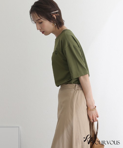 ElegChic(エレグシック)の「BIGロゴTシャツ(Tシャツ/カットソー・レディース・ホワイト系その他2/グレー/ホワイト系その他/ベージュ/ホワイト/カーキ・FREE)」の20枚目の写真