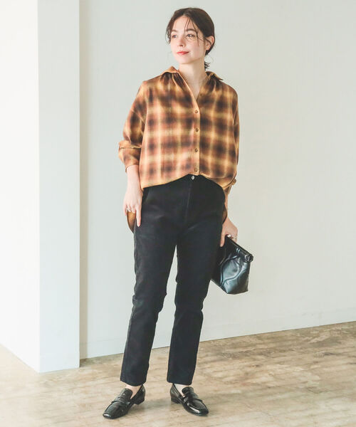 B:MING by BEAMS（ビーミングバイビームス）の「B:MING by BEAMS / ストレッチ コール テーパードパンツ（デニムパンツ・レディース・ダークグリーン/アイボリー/ブラック/ピンク・LARGE/SMALL/MEDIUM）」の13枚目の写真