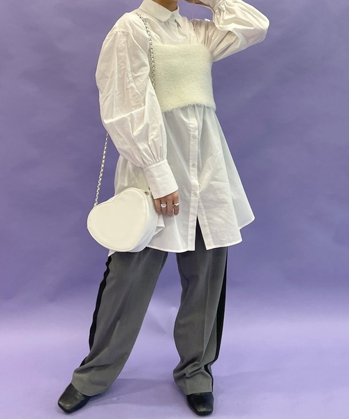 w closet（ダブルクローゼット）の「【2WAY】ハート型バッグ（ショルダーバッグ・レディース・ブラック/オフホワイト/ラベンダー・FREE）」の8枚目の写真