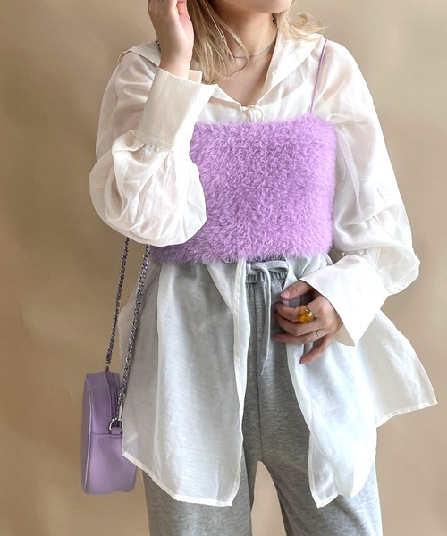 w closet（ダブルクローゼット）の「【2WAY】ハート型バッグ（ショルダーバッグ・レディース・ブラック/オフホワイト/ラベンダー・FREE）」の12枚目の写真