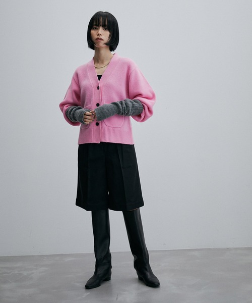 ADAM ET ROPE'(アダムエロペ)の「ウールカシミヤニットグローブ(手袋・レディース・ピンク/ホワイト系その他2/グレー・FREE)」の10枚目の写真