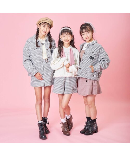 algy(アルジー)の「レースアップヒールショートブーツ(ブーツ・キッズ・ベージュ/ネイビー・23/22/20/24/21)」の8枚目の写真
