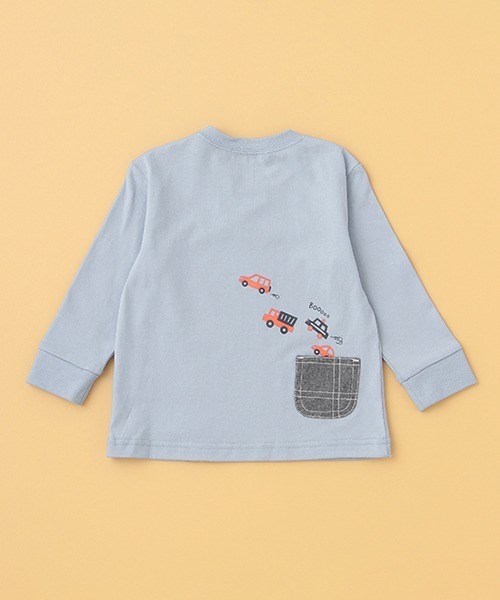 kladskap(クレードスコープ)の「車×道路×恐竜長袖Tシャツ(Tシャツ/カットソー・キッズ・トップグレー/ライトブルー・110cm/80cm/120cm/100cm/90cm)」の13枚目の写真