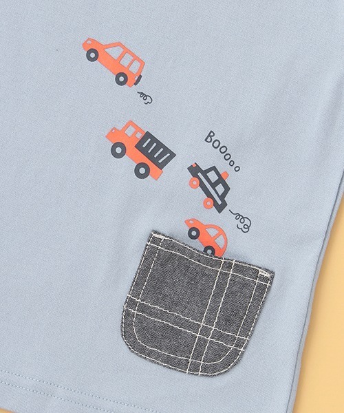 kladskap(クレードスコープ)の「車×道路×恐竜長袖Tシャツ(Tシャツ/カットソー・キッズ・トップグレー/ライトブルー・110cm/80cm/120cm/100cm/90cm)」の8枚目の写真