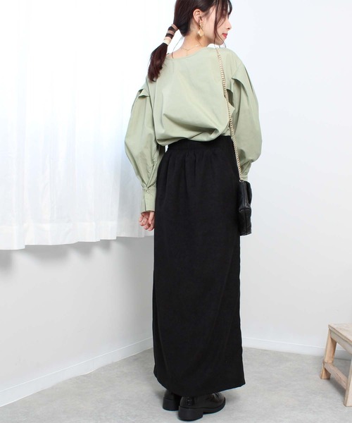 toucher du brise（トゥシェドブリーズ）の「【前後で着られる】２ＷＡＹ ボリュームスリーブ ブラウス（シャツ/ブラウス・レディース・ブラック/ベージュ/オフホワイト/ブルー・M/L）」の16枚目の写真