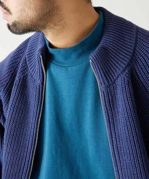 417 EDIFICE（フォーワンセブンエディフィス）の「utility / ユーティリティ モックネック（Tシャツ/カットソー・メンズ・ホワイト/レッド/イエロー/ブルー系その他/スミクロ・SMALL/MEDIUM/LARGE）」の4枚目の写真