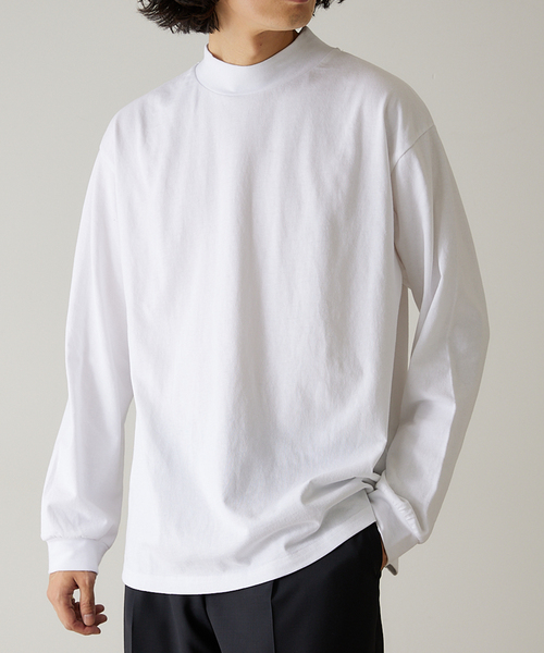 417 EDIFICE（フォーワンセブンエディフィス）の「utility / ユーティリティ モックネック（Tシャツ/カットソー・メンズ・ホワイト/レッド/イエロー/ブルー系その他/スミクロ・SMALL/MEDIUM/LARGE）」の2枚目の写真
