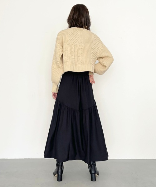 CLEIO(クレイオ)の「【CLEIO】ギャザー切替スカート(スカート・レディース・ブラック/ベージュ・FREE)」の11枚目の写真