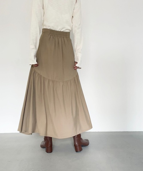 CLEIO(クレイオ)の「【CLEIO】ギャザー切替スカート(スカート・レディース・ブラック/ベージュ・FREE)」の18枚目の写真