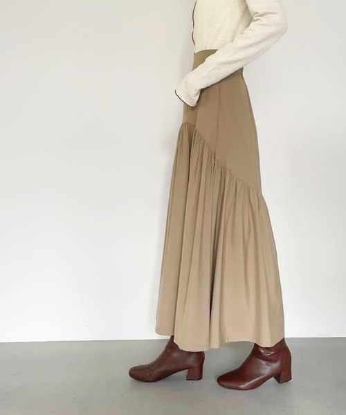 CLEIO(クレイオ)の「【CLEIO】ギャザー切替スカート(スカート・レディース・ブラック/ベージュ・FREE)」の17枚目の写真