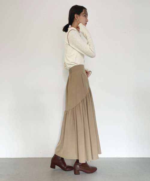 CLEIO(クレイオ)の「【CLEIO】ギャザー切替スカート(スカート・レディース・ブラック/ベージュ・FREE)」の21枚目の写真