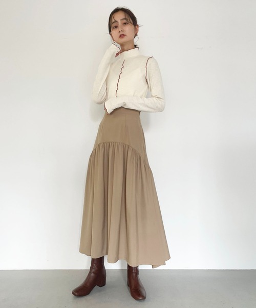 CLEIO(クレイオ)の「【CLEIO】ギャザー切替スカート(スカート・レディース・ブラック/ベージュ・FREE)」の20枚目の写真