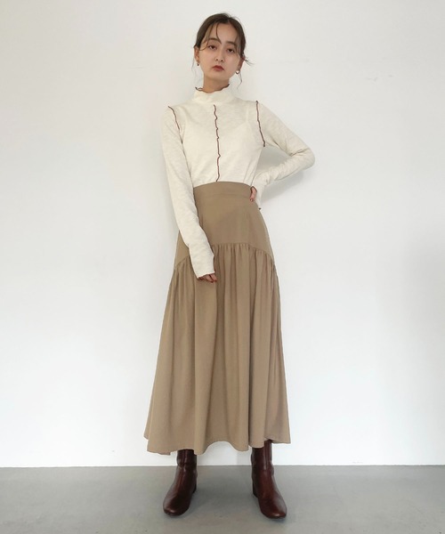 CLEIO(クレイオ)の「【CLEIO】ギャザー切替スカート(スカート・レディース・ブラック/ベージュ・FREE)」の19枚目の写真
