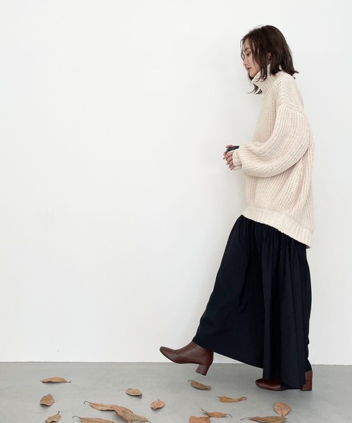 CLEIO(クレイオ)の「【CLEIO】ギャザー切替スカート(スカート・レディース・ブラック/ベージュ・FREE)」の12枚目の写真