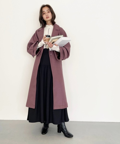 CLEIO(クレイオ)の「【CLEIO】ギャザー切替スカート(スカート・レディース・ブラック/ベージュ・FREE)」の13枚目の写真