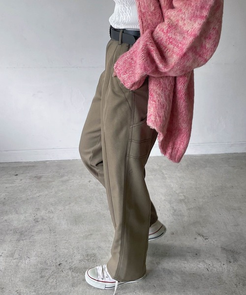 PAGEBOY(ページボーイ)の「ツイルステッチペインターパンツ(その他パンツ・レディース・ブラック/オフホワイト/ブラウン系その他/カーキ・FREE)」の20枚目の写真