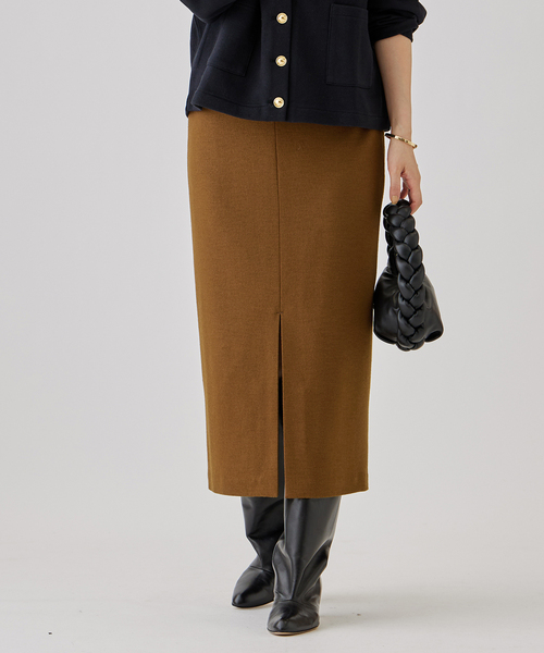 journal standard L'essage（ジャーナルスタンダードレサージュ）の「LUMINARYウールスカート（スカート・レディース・ブラウン/オレンジ/ブラック/パープル・36/38）」の3枚目の写真