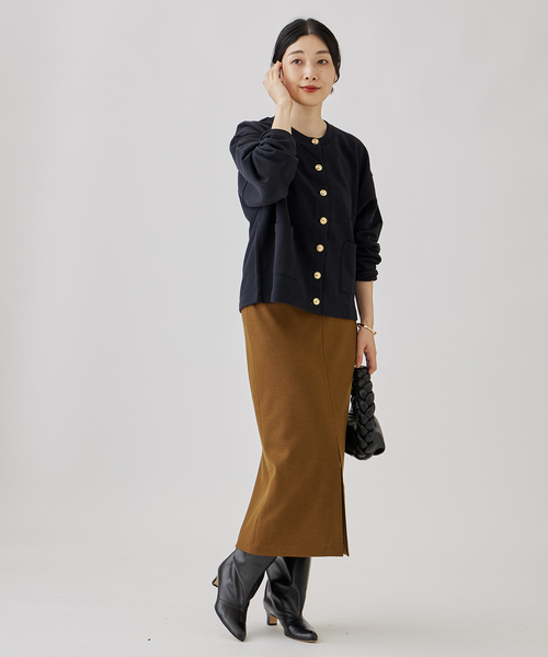 journal standard L'essage（ジャーナルスタンダードレサージュ）の「LUMINARYウールスカート（スカート・レディース・ブラウン/オレンジ/ブラック/パープル・36/38）」の6枚目の写真