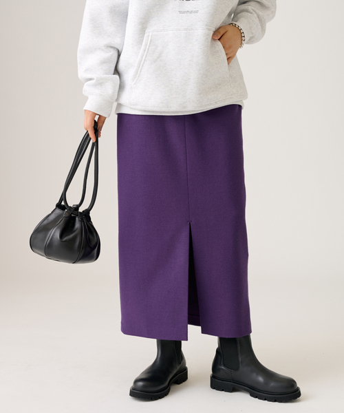 journal standard L'essage（ジャーナルスタンダードレサージュ）の「LUMINARYウールスカート（スカート・レディース・ブラウン/オレンジ/ブラック/パープル・36/38）」の7枚目の写真