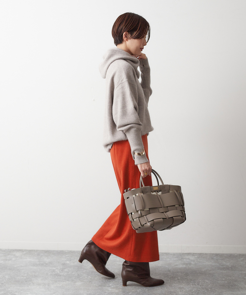 journal standard L'essage（ジャーナルスタンダードレサージュ）の「LUMINARYウールスカート（スカート・レディース・ブラウン/オレンジ/ブラック/パープル・36/38）」の15枚目の写真