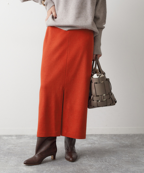 journal standard L'essage（ジャーナルスタンダードレサージュ）の「LUMINARYウールスカート（スカート・レディース・ブラウン/オレンジ/ブラック/パープル・36/38）」の20枚目の写真
