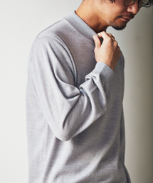 EDIFICE | ウール / シルク / カシミア MIX クリスタル モックネック ニット(ニット/セーター)